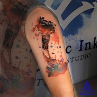 Watercolor tattoo Alex konti